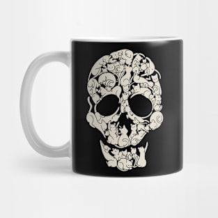 Cat Skeleton Skull by Tobe Fonseca Mug